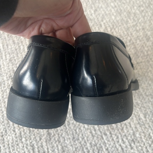 NWOT Prada Black Brushed Leather Loafers- comes with box,  dust covers- - Picture 12 of 14